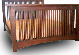 Mission Style Slat Bed