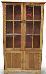 Arts & Crafts Glass Bookcase