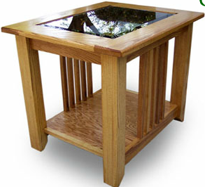 Glass Top End Table