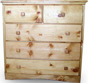 J Lee 5-Drawer Pine Dresser
